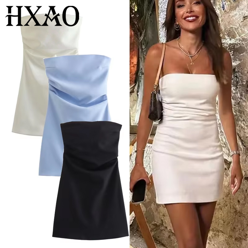 Summer Zara - TRAF Sukienka damska Off Shoulder Gorset